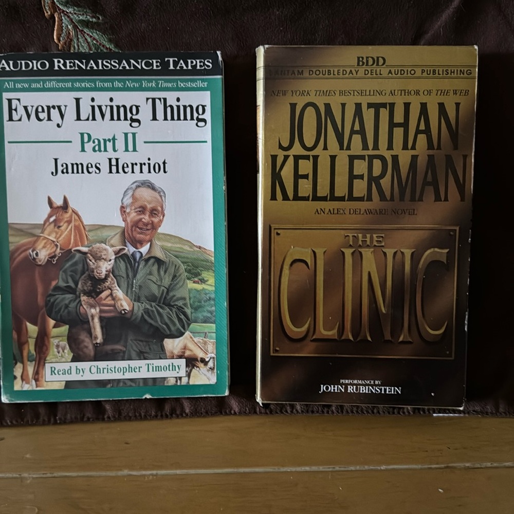 2 audio books Every Living Thing & The Clinic EUC